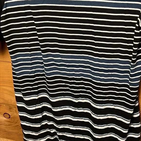 Vince womens short sleeve top black white striped casual soft lightweight Sm Y2K - Picture 6 of 7